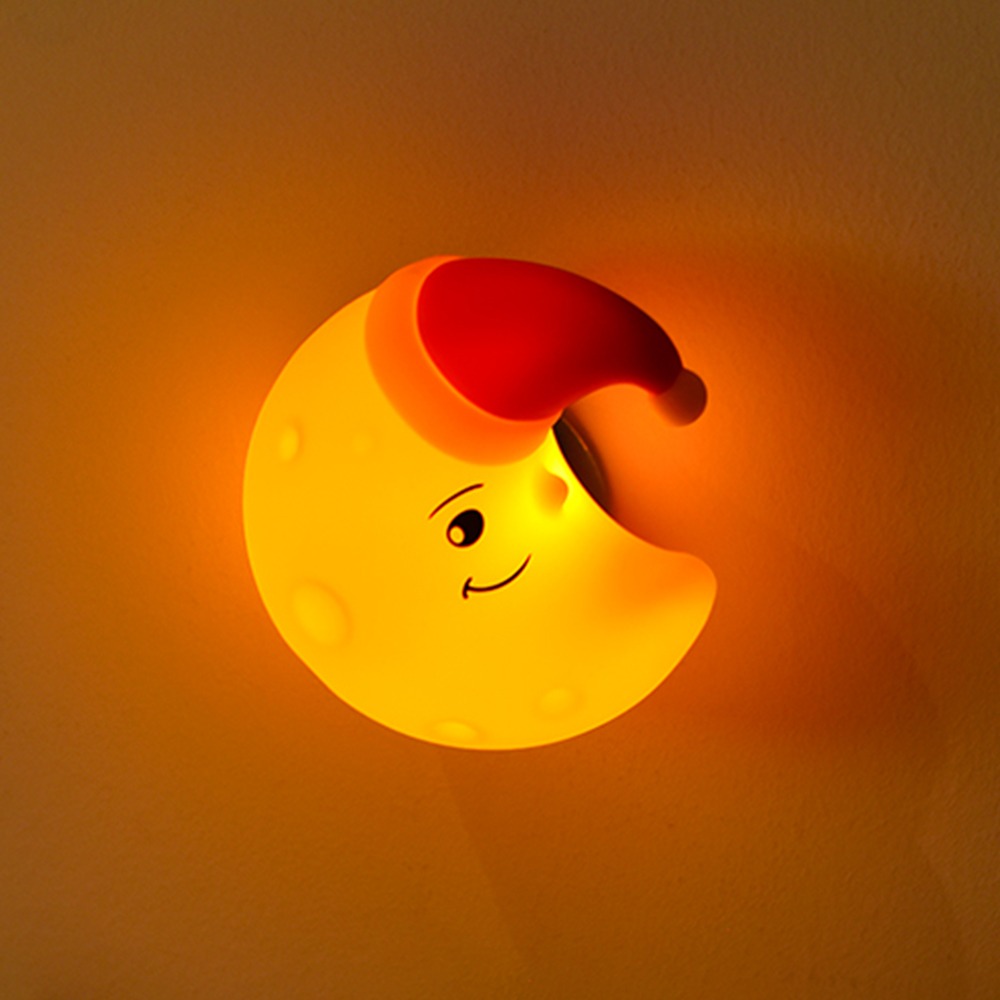 Baby Nursery Wall Lights - かわいいシリコン製ナイトライト、充電式スターコンプクラウドムーンウォールランプ、ベビールーム装飾、調光可能なベッドサイドランプ、寝室用