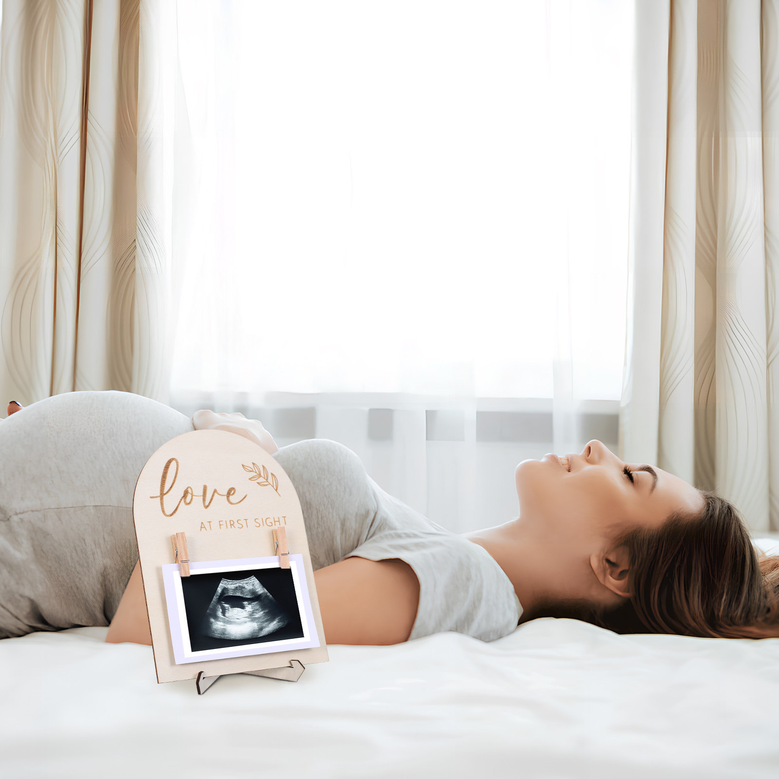 ベビー写真用の木製フォトフレーム、超音波検査写真用フレーム、 - Baby Nursery Frames のレビューと価格