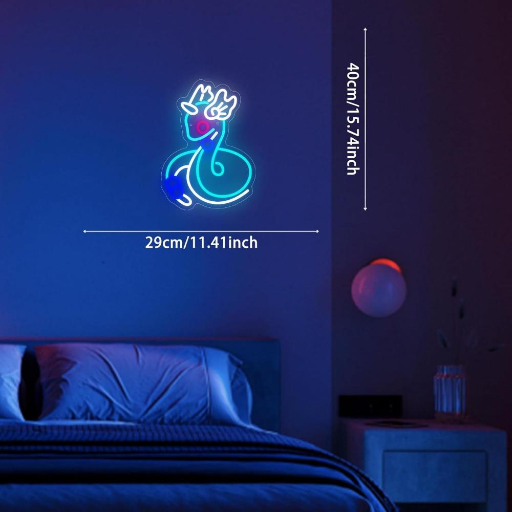 可愛い動物の形をしたLEDネオンライト、壁掛け調光可能ネオン - Baby Nursery Decor Girl のレビューと価格